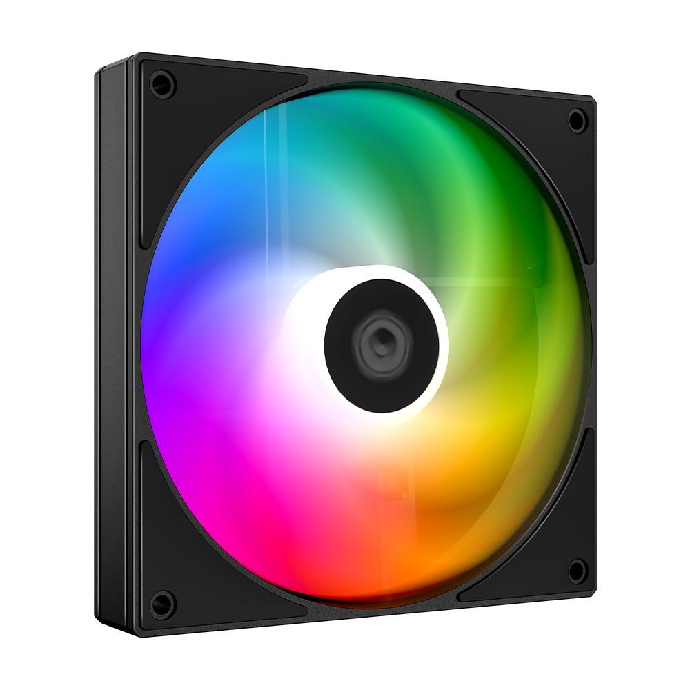 Вентилятор для корпуса ID-Cooling AS-120-К ARGB 120х120x25 черный 4-pin 27.2дБ (AS-120-ARGB-K) Ret