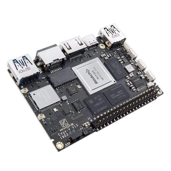 Одноплатный компьютер Khadas Edge-V Pro Rockchip RK3399, 64-bit Hexa-Core, KEGV-P-002