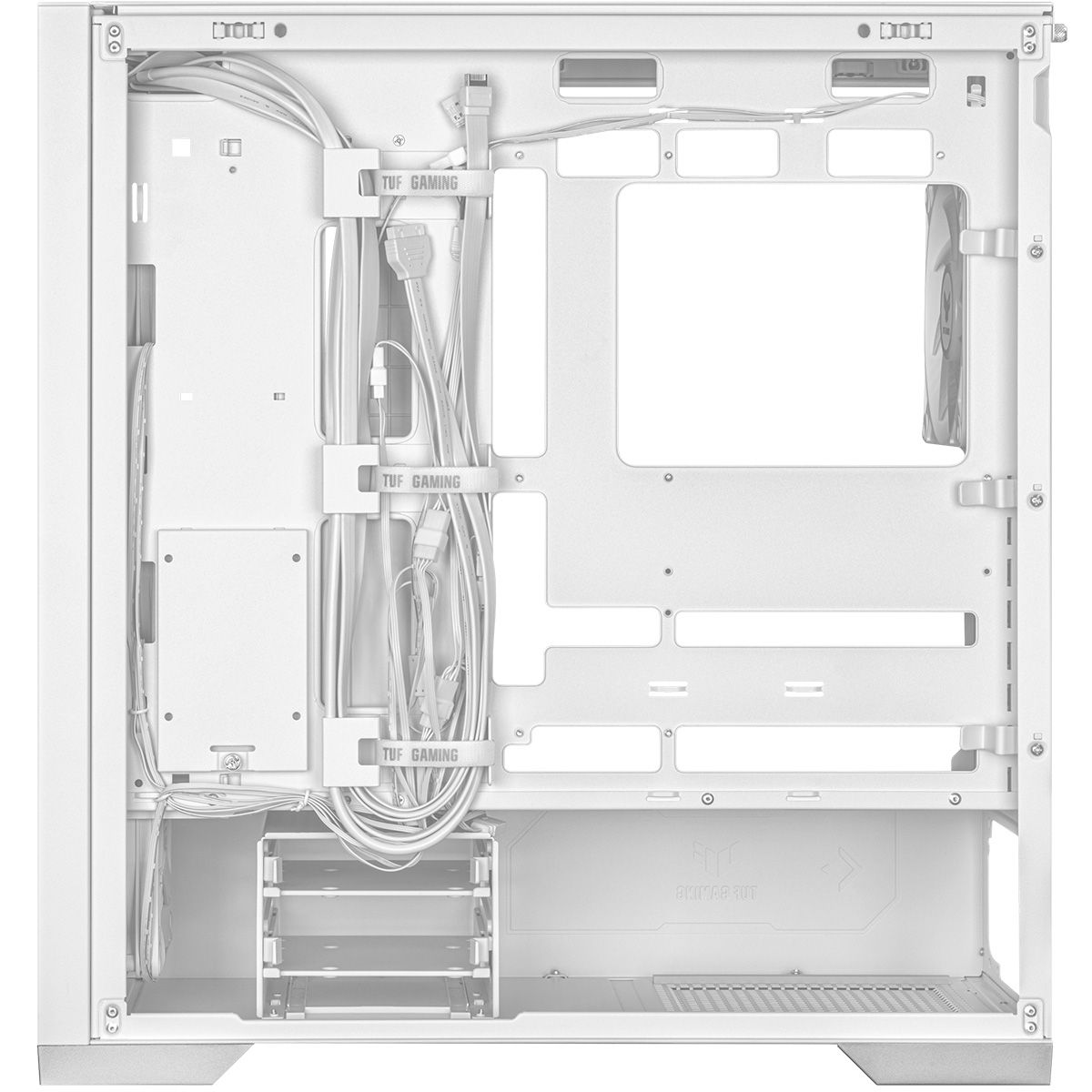 Корпус ASUS TUF GAMING GT302 TG ARGB WHITE/ GT302/ARGB FANS/WHT (90DC00I3-B19000)