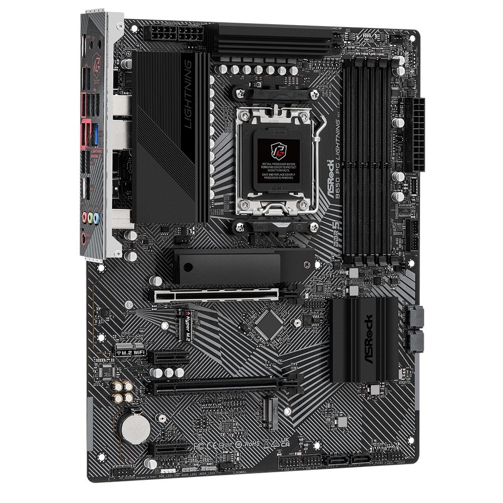 Материнская плата Asrock B650 PG LIGHTNING Socket AM5 AMD B650 4xDDR5 ATX AC`97 8ch(7.1) 2.5Gg RAID+
