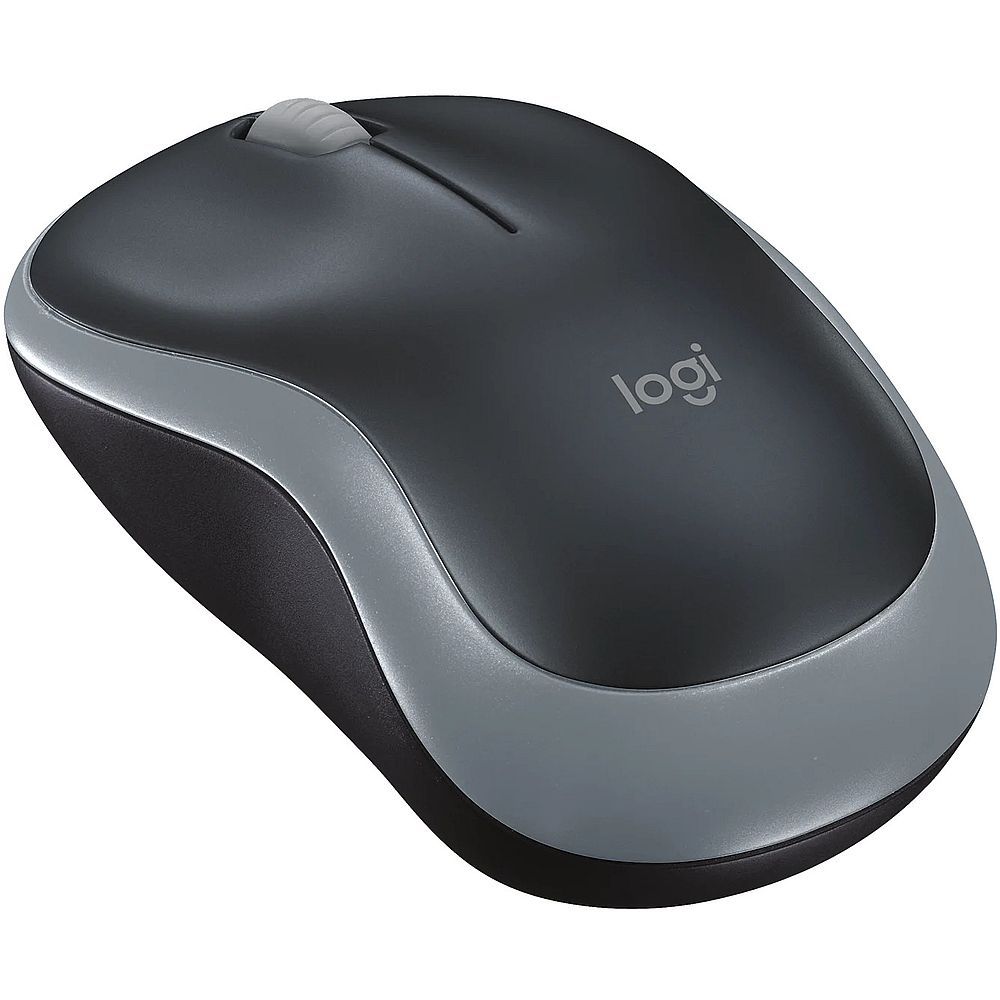 Мышь беспроводная Logitech M185 Grey серая, оптическая, 1000dpi, 2.4GHz,USB-ресивер Logitech Unifyin