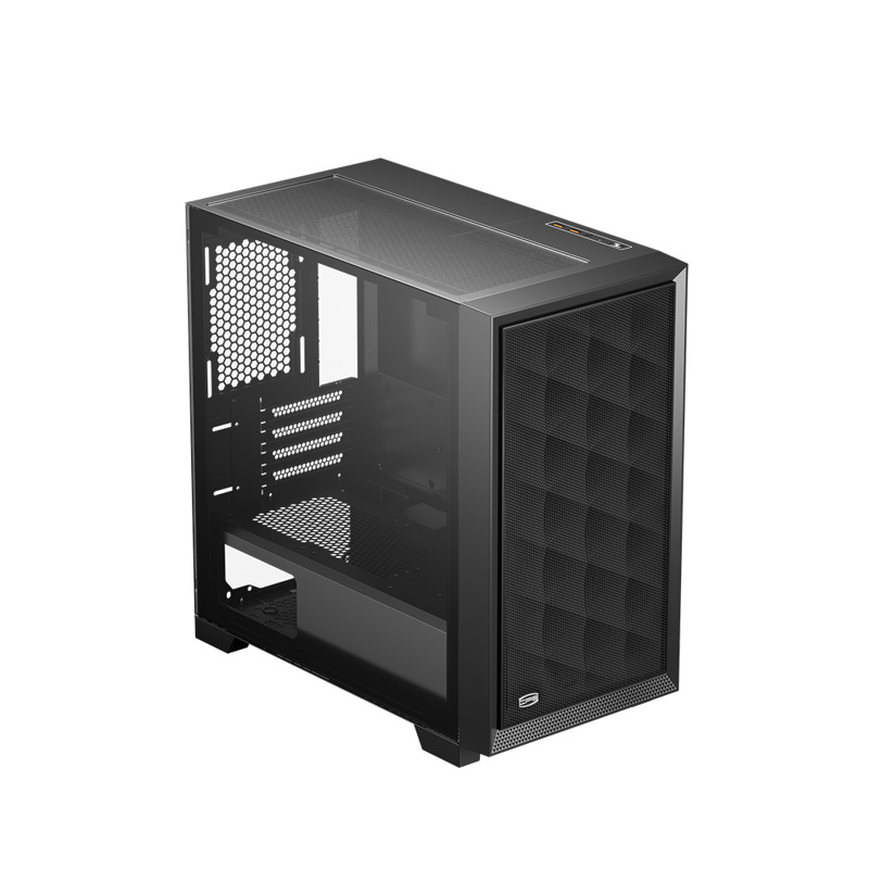 Корпус PCCOOLER C3D310 BK, Mesh Mid Tower, Black, TG, 0.6 SPCC, no fans mATX, mITX 165/350/200mm 3x2