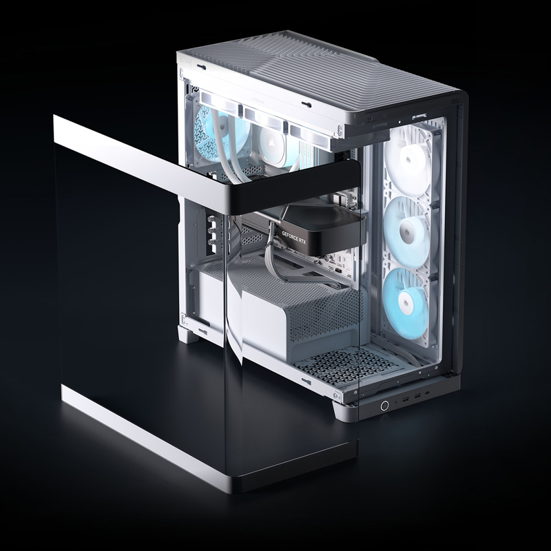 Корпус Corsair Frame 4500X RS-R ARGB, Midi-Tower, TG, 3x120mm ARGB reverse fans, 2xUSB-A 3.2, 1xUSB 