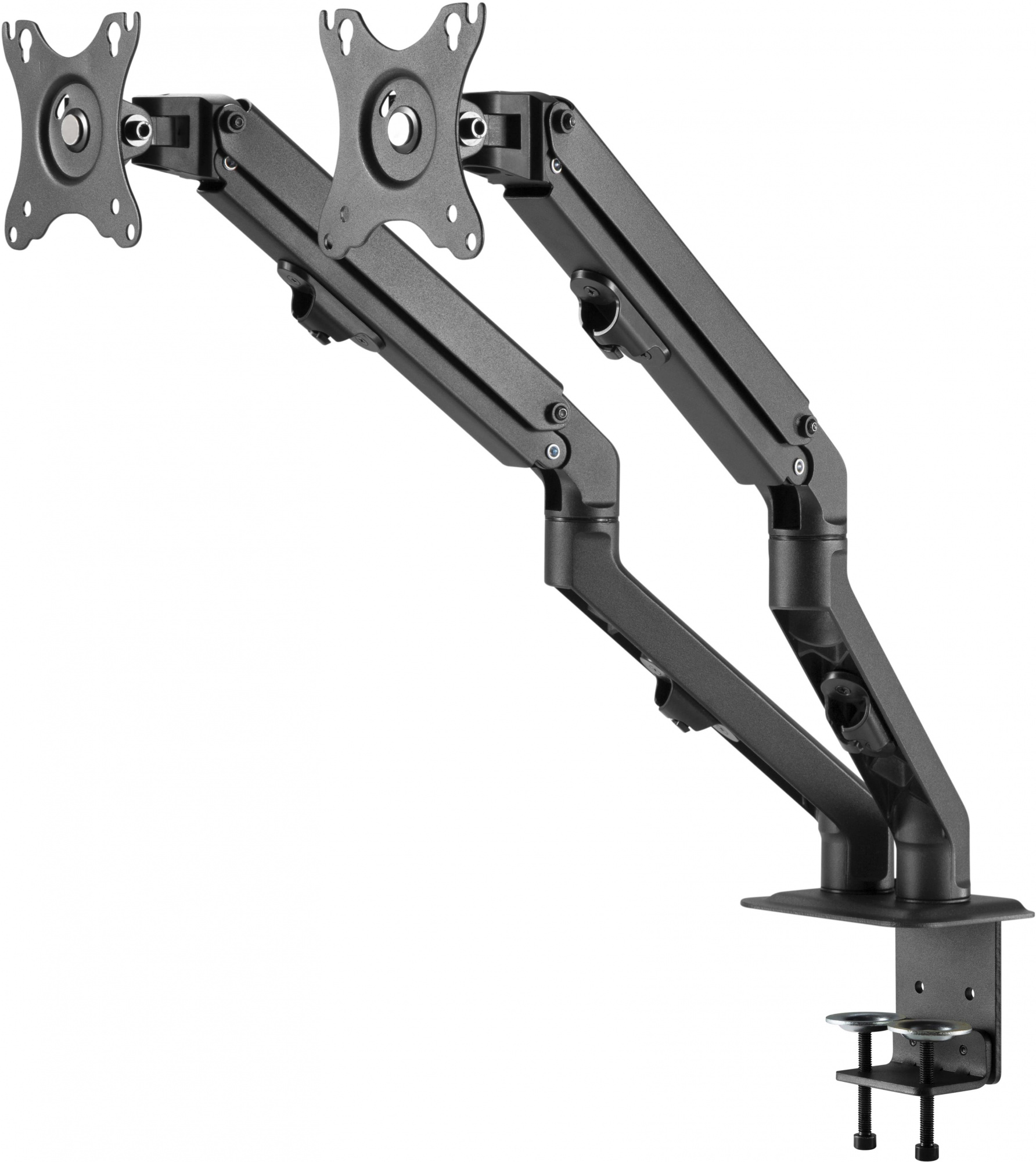 Кронштейн для мониторов Ultramounts UM729 черный 17"-27" макс.7кг крепление к столешнице поворот и н