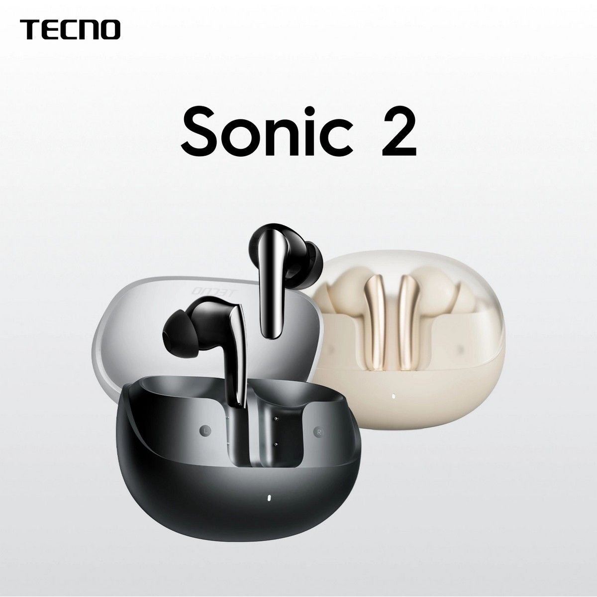 Гарнитура внутриканальные Tecno Sonic 2 SC02 белый беспроводные bluetooth в ушной раковине (SC02 WHI