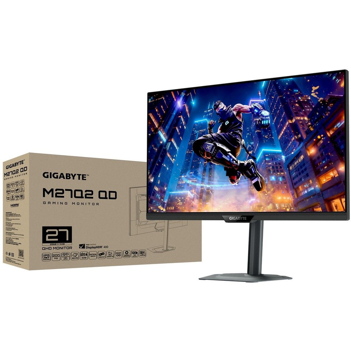 Монитор Gigabyte 27" M27Q2 QD черный IPS LED 16:9 HDMI полуматовая HAS Piv 1000:1 350cd 178гр/178гр 
