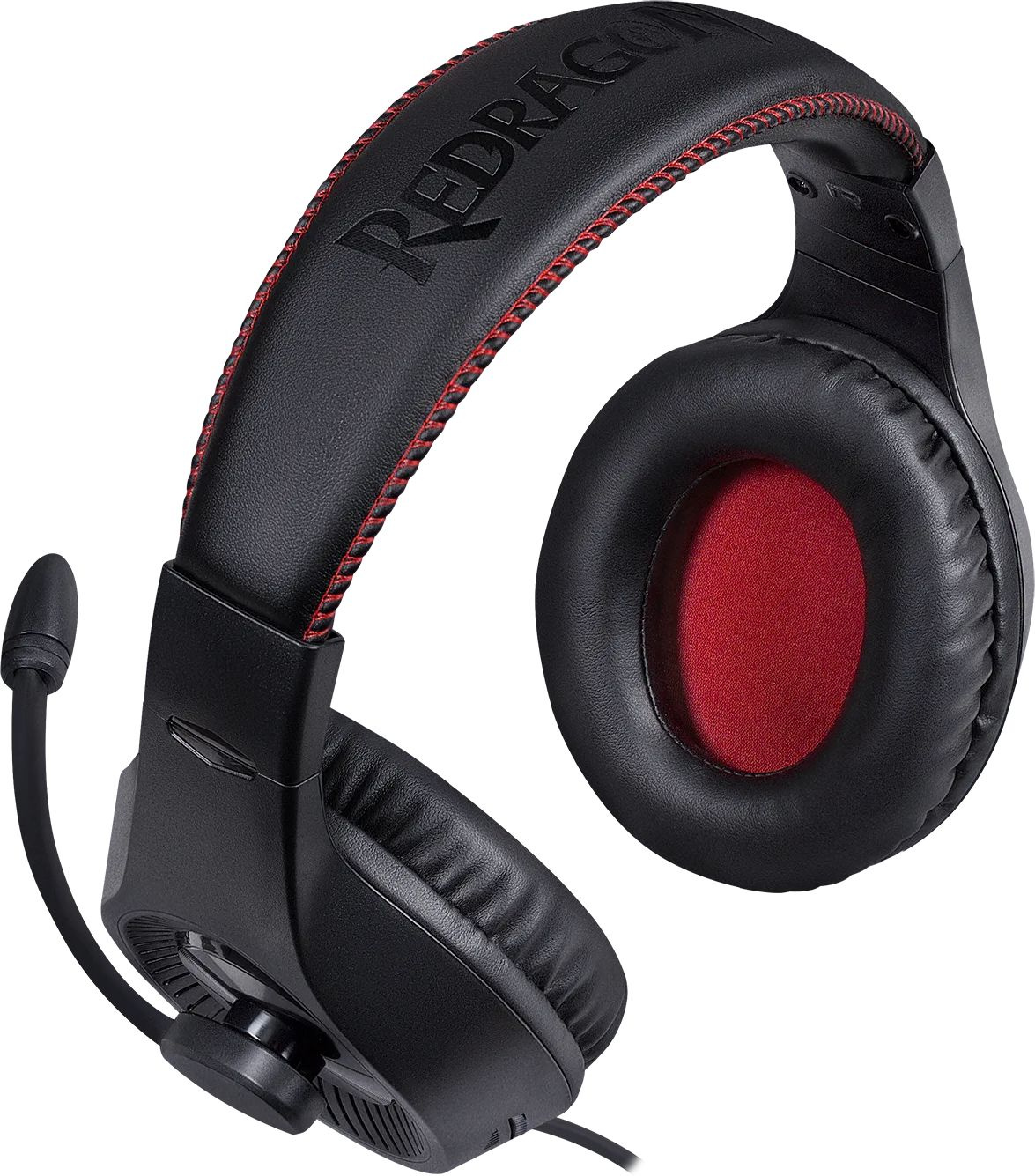 Наушники с микрофоном Redragon Pelias черный/красный 1.8м накладные оголовье (71187)