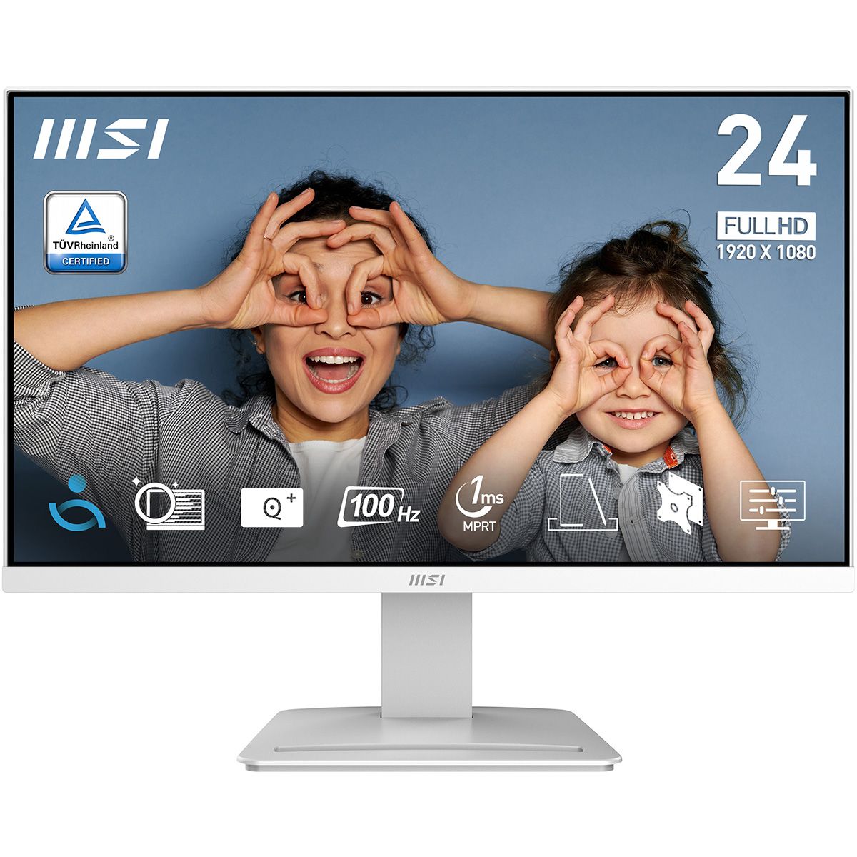 Монитор MSI 23.8" Pro MP2412W белый VA LED 16:9 HDMI матовая 3000:1 250cd 178гр/178гр 1920x1080 100H
