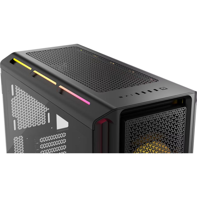 Корпус Corsair iCUE LINK 5000T LX RGB, Midi-Tower, TG, 3x120mm RGB, 4xUSB-A 3.2, 1xUSB 3.2 Type-C, E