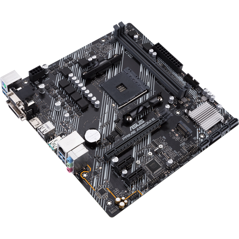 Материнская плата Asus PRIME A520M-E/CSM Soc-AM4 AMD A520 2xDDR4 mATX AC`97 8ch(7.1) GbLAN RAID+VGA+