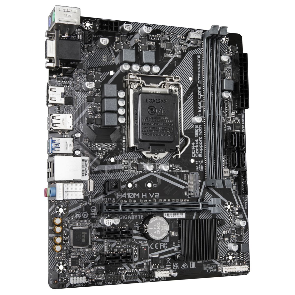 Материнская плата Gigabyte H410M H V2 2.1, RTL