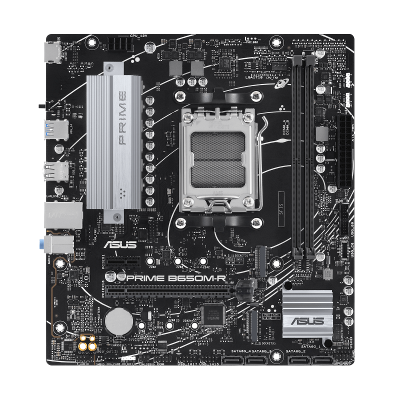 Материнская плата Asus PRIME B650M-R Socket AM5 AMD B650 2xDDR5 mATX AC`97 8ch(7.1) 2.5Gg RAID+HDMI