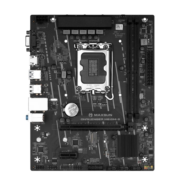 Материнская плата MAXSUN MS-Challenger H610M-D, LGA1700, H610, 2*DDR4, 3*SATA3, M.2, 2*USB 3.2, 4*US