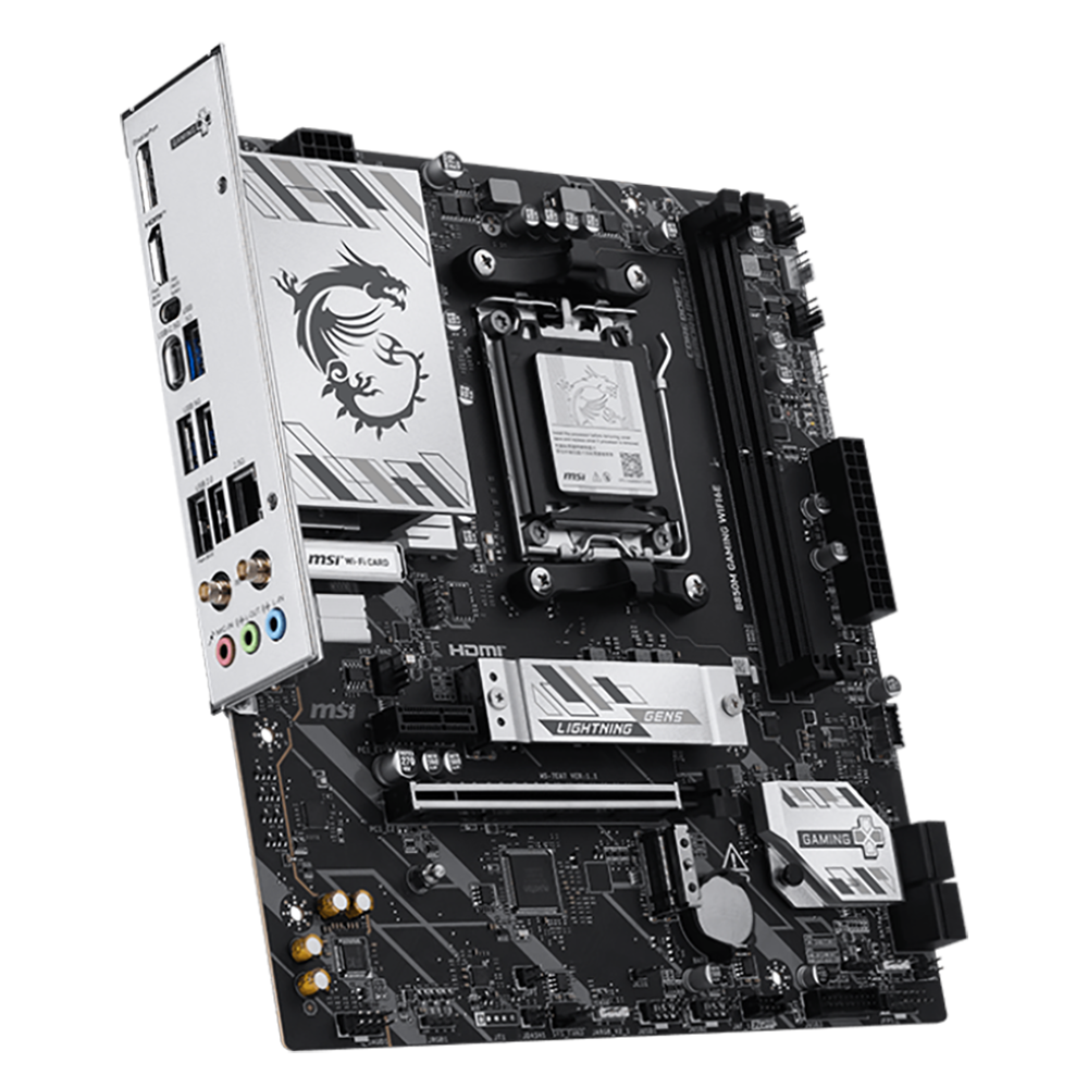 Материнская плата MSI B850M GAMING PLUS WIFI6E, AM5, AMD B850, 4xDDR5, 4xSATA, 2xM.2, 1xPCIe 4.0 x16
