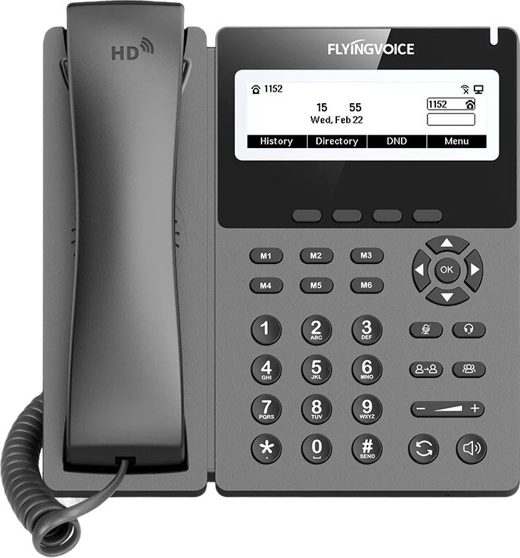 Телефон IP Flyingvoice P22P серый