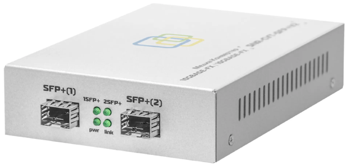 Медиаконвертер SNR-CVT-SFP+ подходит для регенерации 10G-каналов или перехода от одного типа передачи к другому. Основные характеристики: Преобразование 10G-BASE-FX / 10G-BASE-FX поддержка 2R-регенерации поддержка горячей замены модулей источник питания: