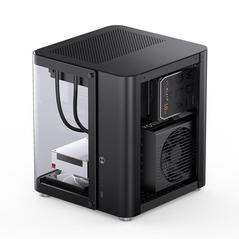 Корпус JONSBO TK-1 Black 2.0, Mini-Tower, no fan, 1xUSB-A 3.2 + 1xUSB-C 3.2, mATX, mITX Black