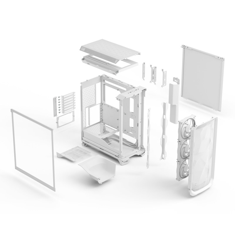 Корпус Fractal Design Meshify 3 RGB TG Clear Tint, Midi-Tower, 3x140mm ARGB, 2xUSB-A 3.2 + 1xUSB 3.2