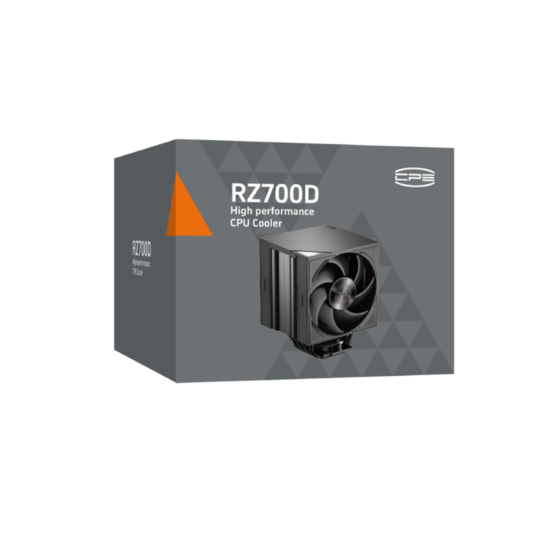 Кулер для процессора PCCooler RZ700D BK (270W, 4-pin PWM, 159.5mm, Al/Cu, 7x6mm, 2x120mm, 79.8CFM, 3