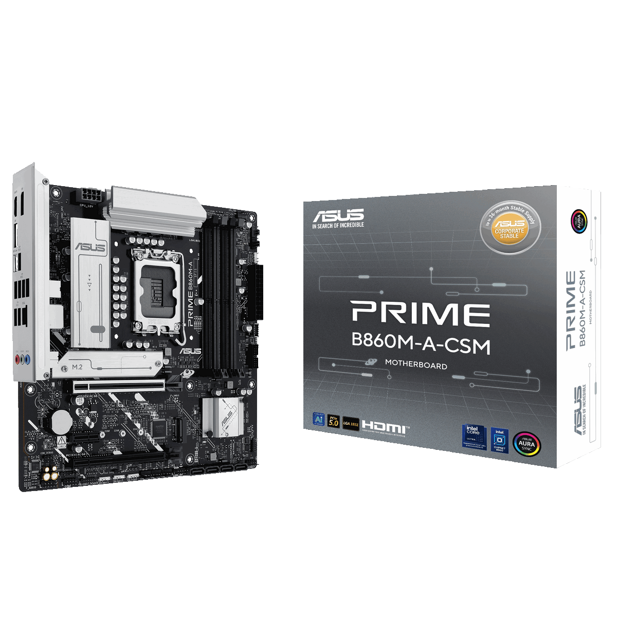 Материнская плата Asus PRIME B860M-A-CSM Soc-1851 Intel B860 4xDDR5 mATX AC`97 8ch(7.1) 2.5Gg RAID+H