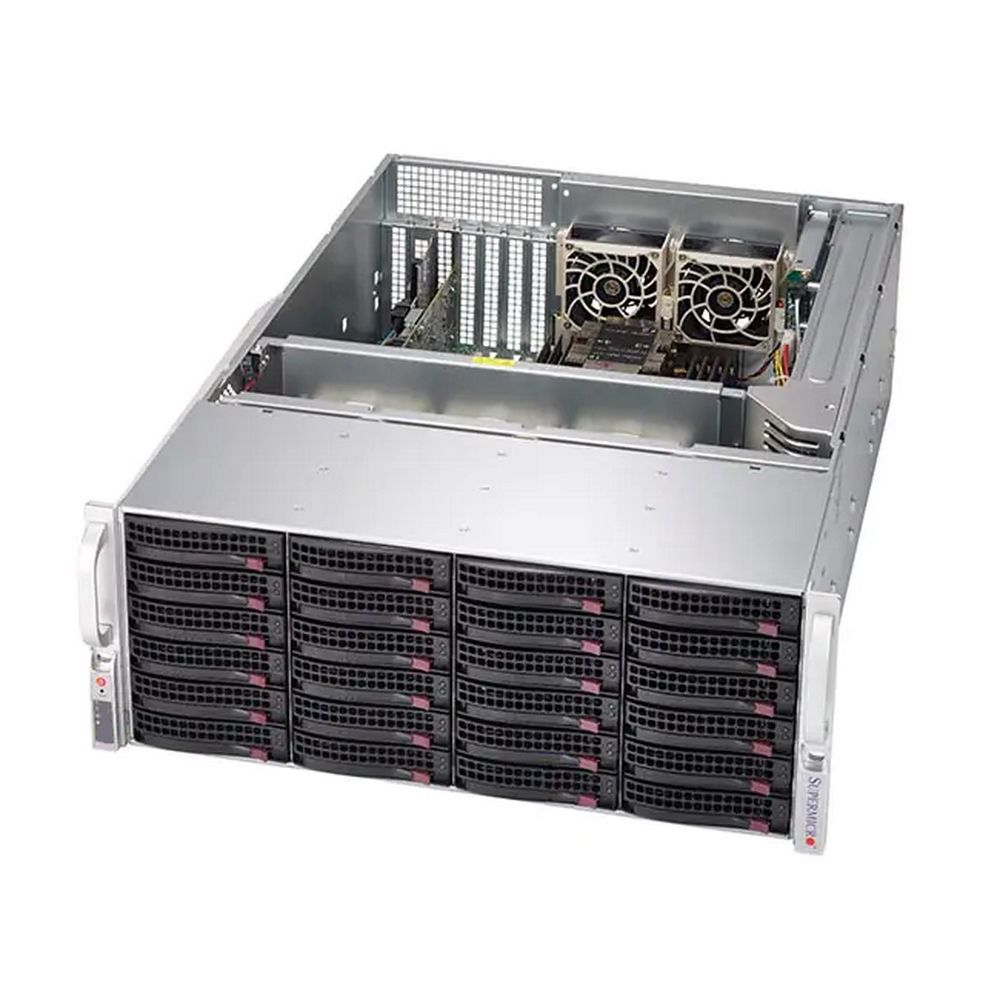Серверная платформа Supermicro SSG-6049P-E1CR24H,  4U, 2x3647, 16xDDR4, 24x3.5" SAS expander, 1200W