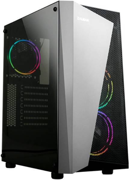 Корпус ZALMAN S4 Plus, ATX, BLACK, WINDOW, 2x3.5", 1x2.5", 2xUSB2.0, 1xUSB3.0, FRONT 2x120mm RGB, RE