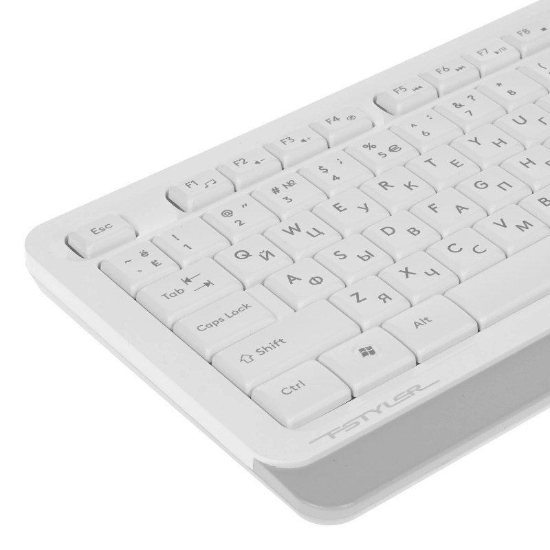 Клавиатура + мышь A4Tech Fstyler FG1010 клав:белый/серый мышь:белый/серый USB беспроводная Multimedi