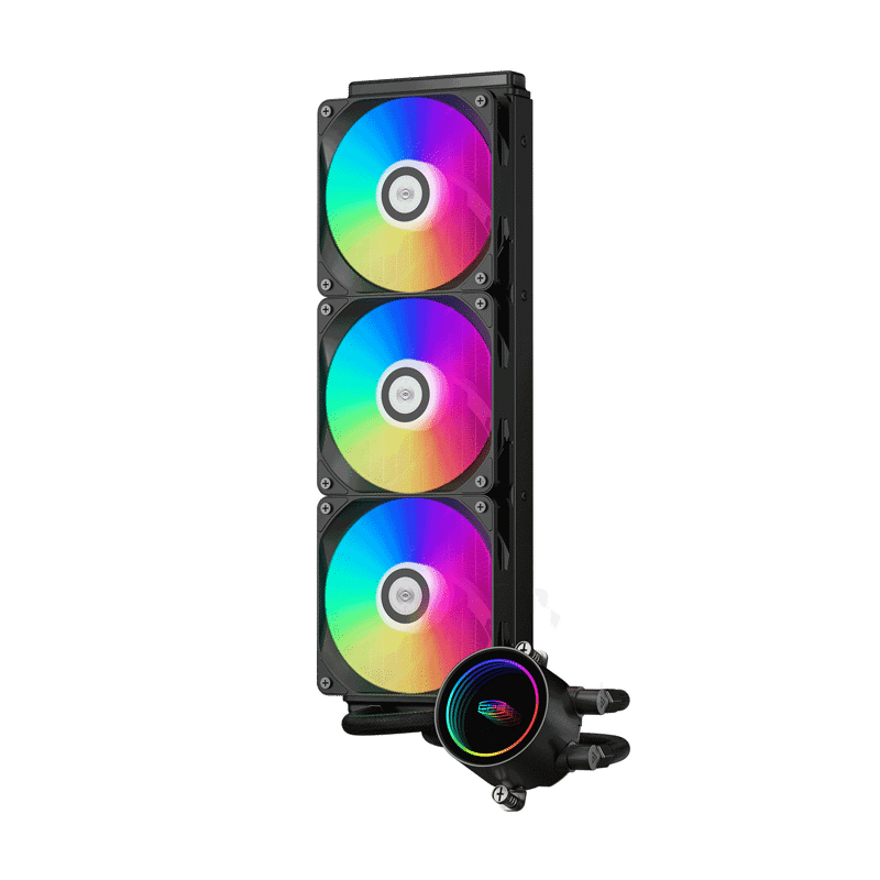 Система охлаждения PCCooler DA360 ARGB BK (280W, 360mm, Black, ARGB/ Fans: 3x120mm, 72.1CFM, 33.8dBA
