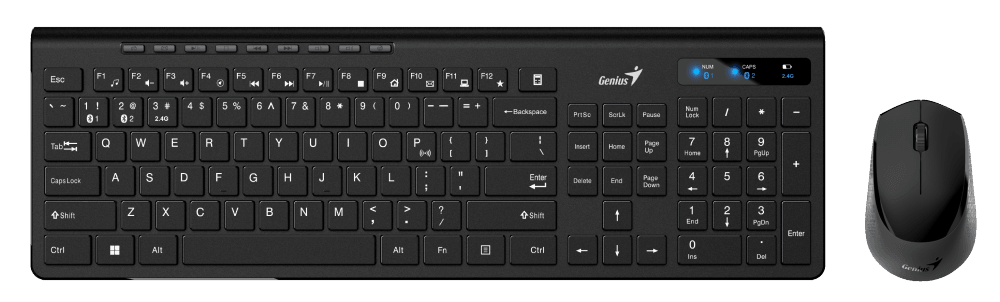 Комплект беспроводной Genius SlimStar 8230 BT (клавиатура Slimstar 8230/K + мышь Slimstar 8230/M), ч