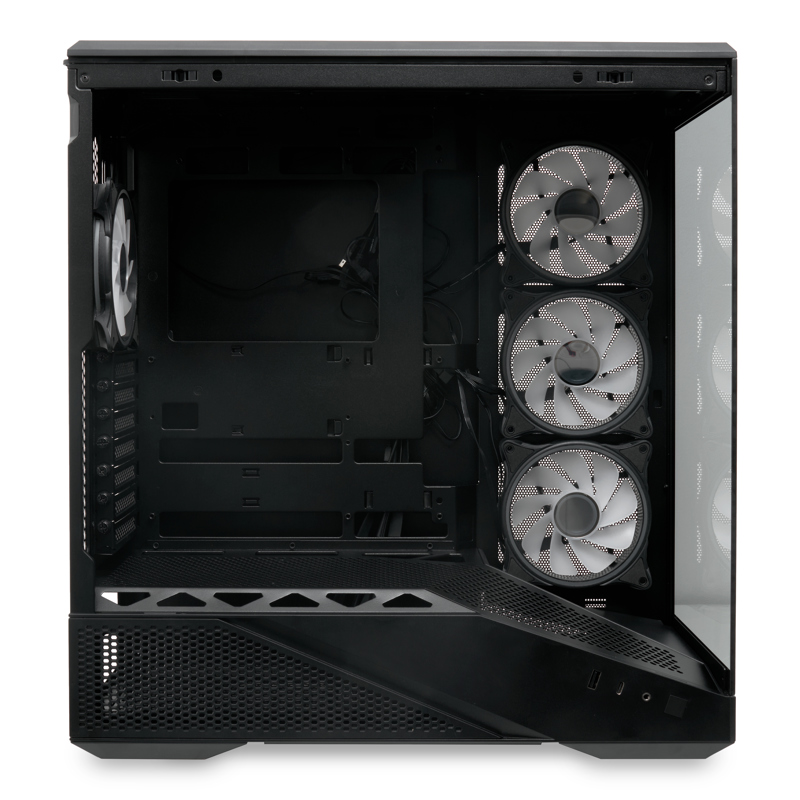 Корпус HSPD F711, Panoramic Full Tower, Black, TG, 0.7 SPCC, 4x120mm ARGB (FN027) ATX, mATX, mITX 19