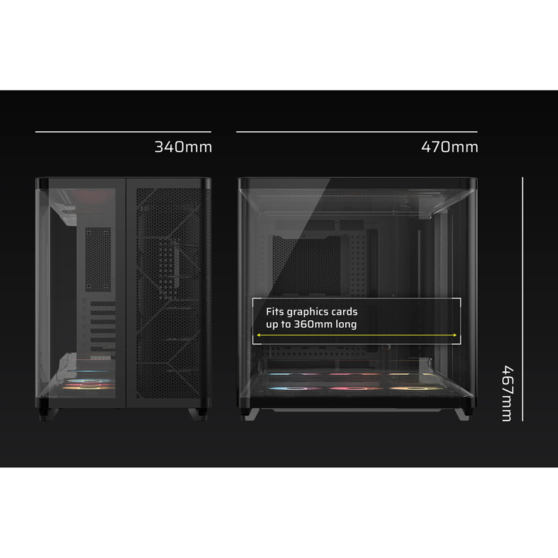 Корпус Corsair AIR 5400 RS-R ARGB, Midi-Tower, TG, 3x120mm ARGB reverse fans, 2xUSB-A 3.2, 1xUSB 3.2