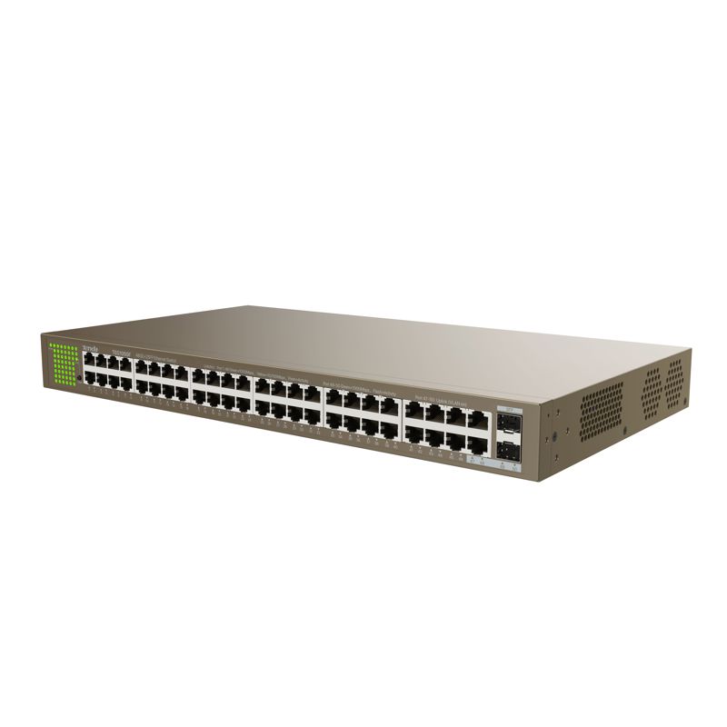 Коммутатор Tenda TEG1050F (L2) 48x1Гбит/с 2SFP неуправляемый