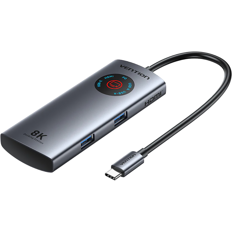 Мультифункциональный хаб Vention USB-C 5 в 1 HDMI 8K