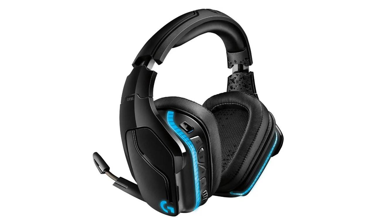Logitech Гарнитура игровая G935 Lightsync 7.1, для компьютера и игровых консолей, накладные, радио, 