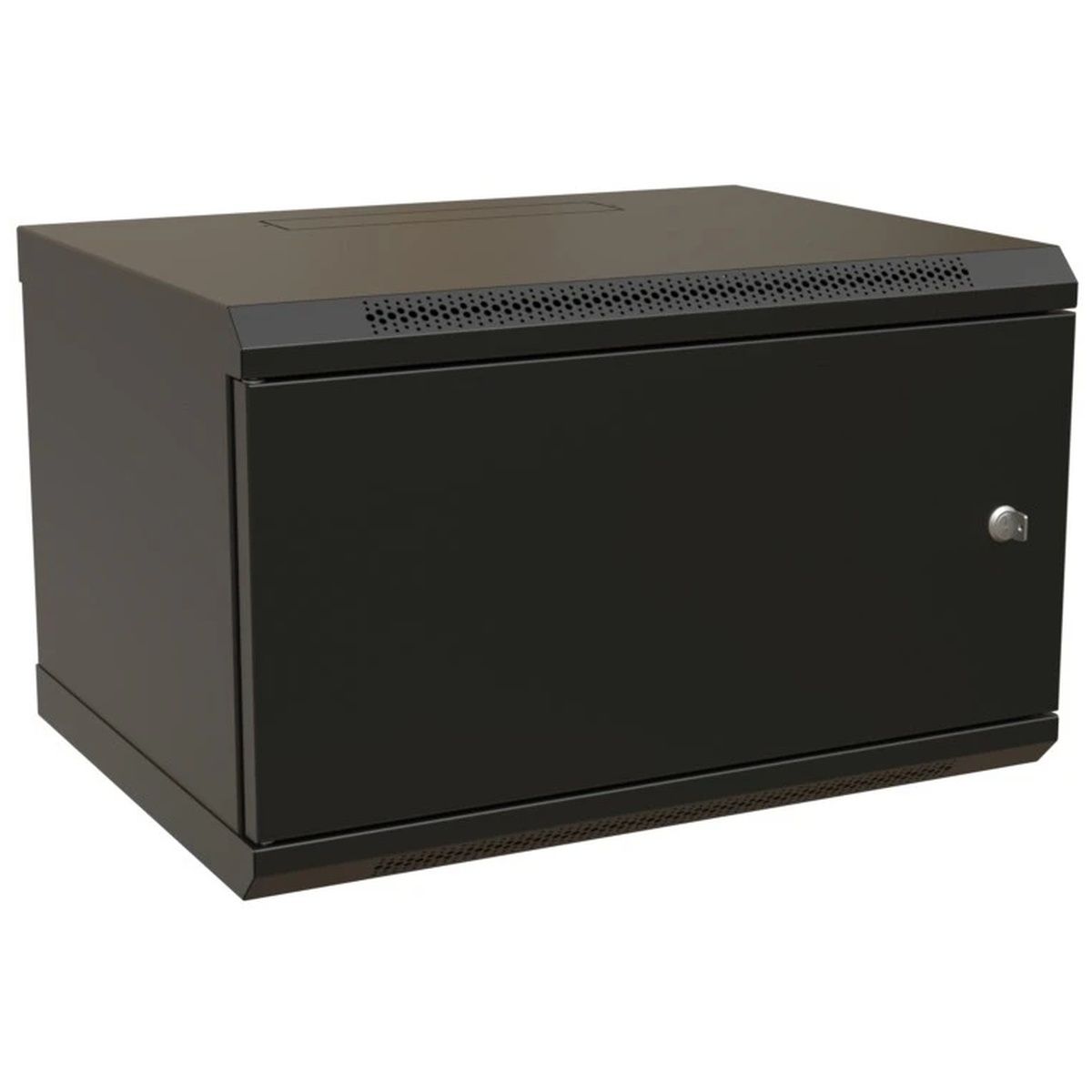 Шкаф коммутационный WRline (WR-TW-0945-SR-RAL9004) настенный 9U 600x450мм пер.дв.металл 2 бок.пан. 6