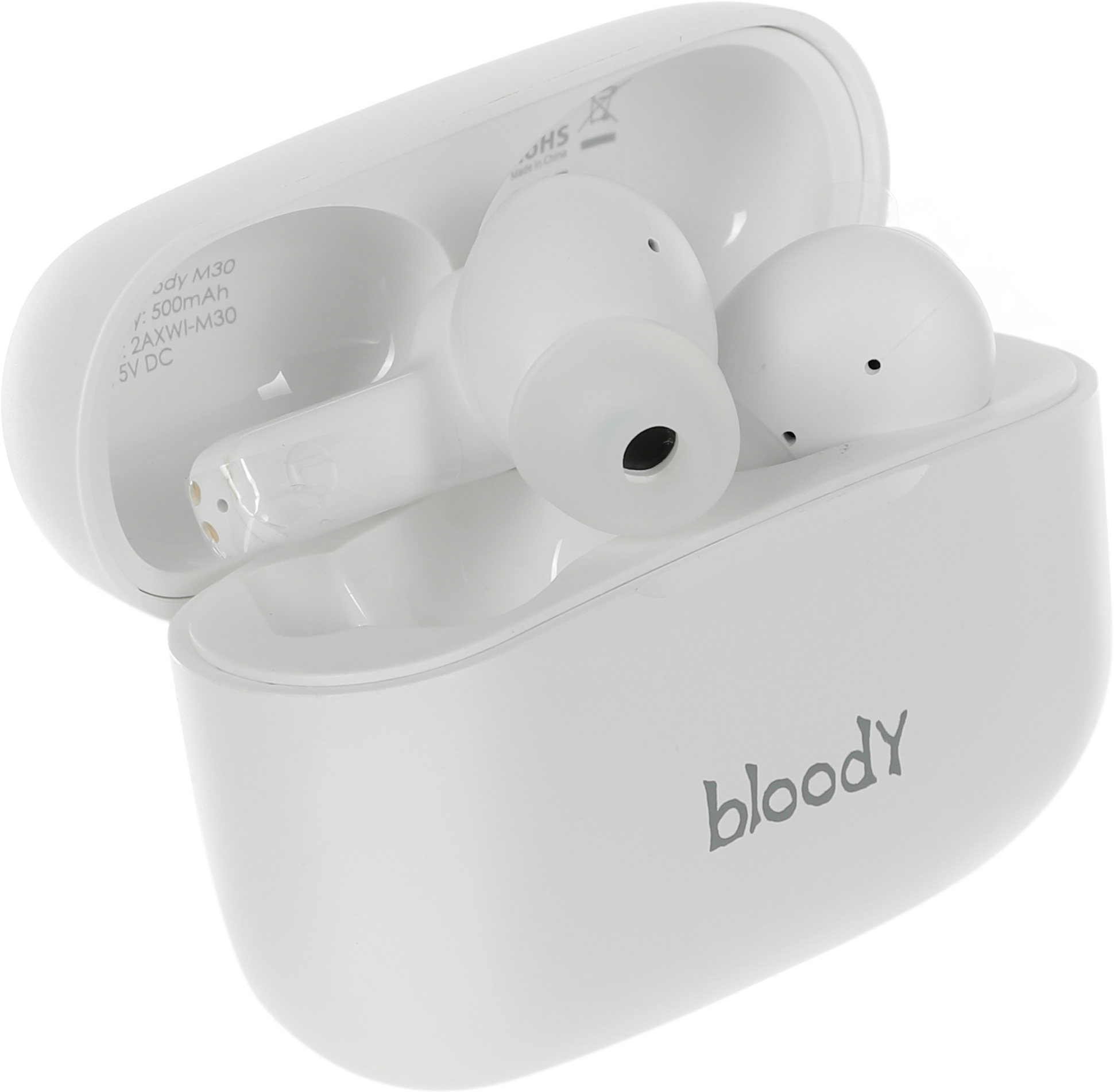 Гарнитура внутриканальные A4Tech Bloody M30 белый беспроводные bluetooth в ушной раковине (M30 (WHIT