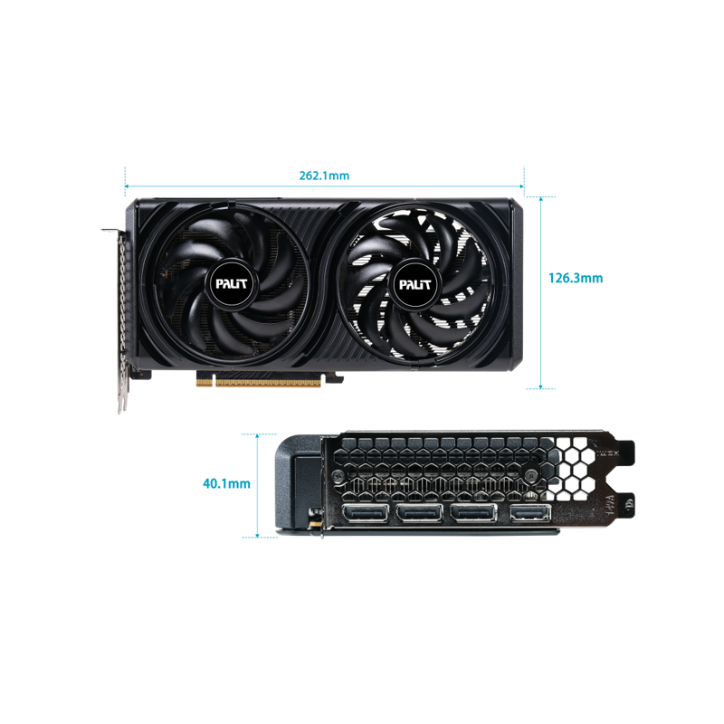Видеокарта Palit PCI-E 5.0 PA-RTX5060 INFINITY 2 OC NVIDIA GeForce RTX 5060 8Gb 128bit GDDR7 2280/28
