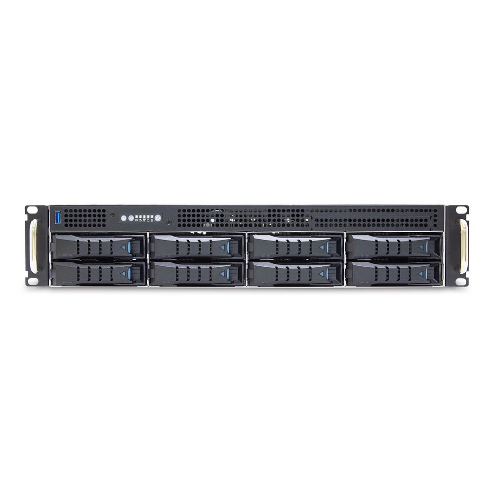 Корпус серверный AIC XE1-2KTS0-02 2U, 8xSATA/SAS HS 3,5/2,5" universal bay + 2x2,5" 7mm HS