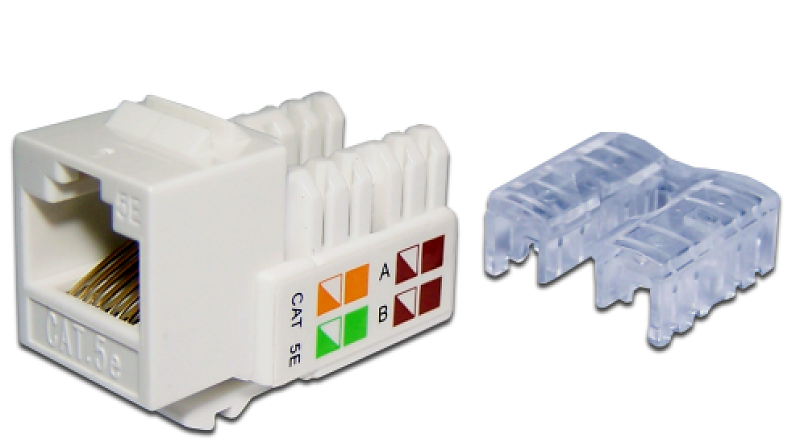 Модуль RJ45, кат.5е, белый