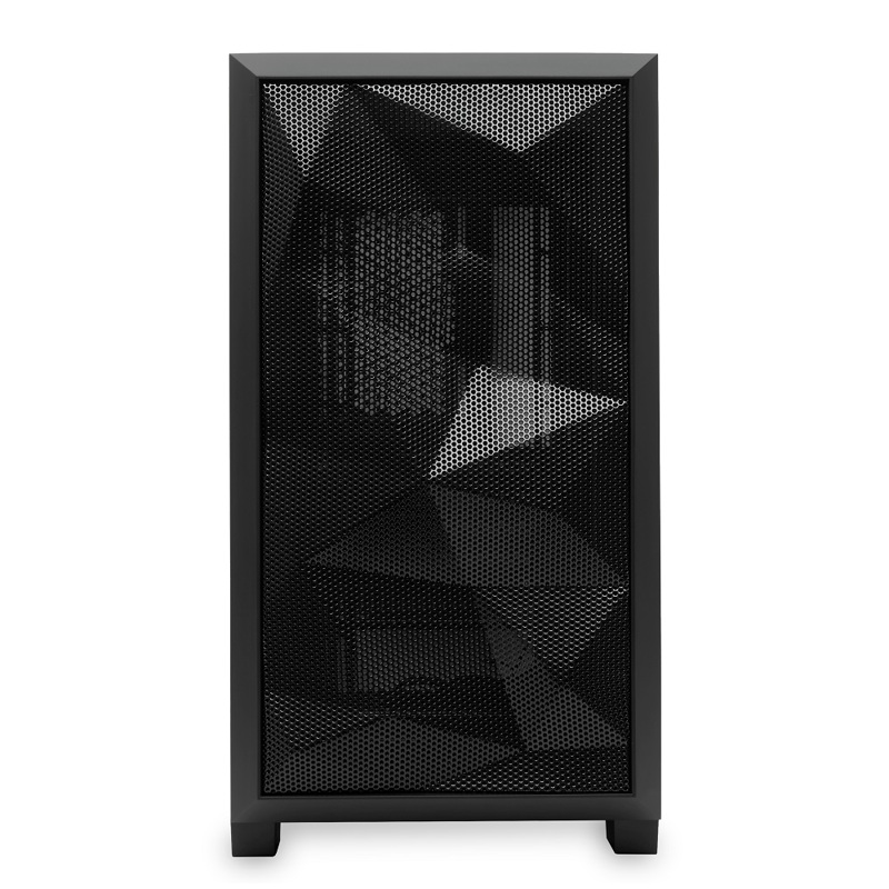 Корпус HSPD M340, Mesh Mid Tower, Black, TG, 0.5 SPCC, no fans, mATX, mITX, 165/350/200mm, 2x2.5", 2