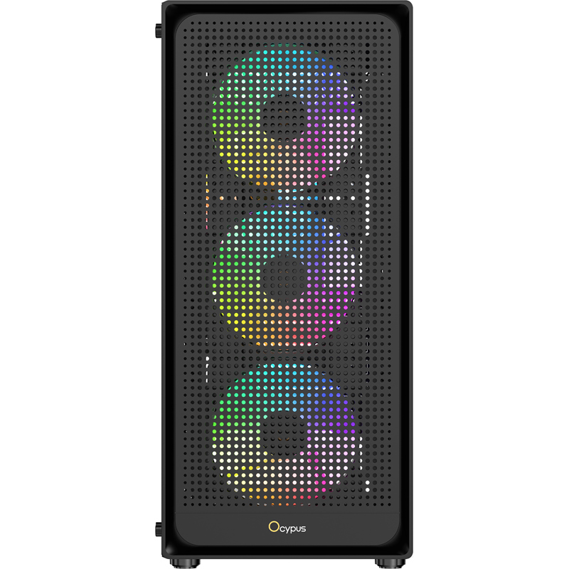 Корпус Ocypus Gamma C50 BK ARGB, Mini-Tower, TG, 4x120mm ARGB, 1xUSB-A 3.0 + 2xUSB 2.0, mATX, mITX B