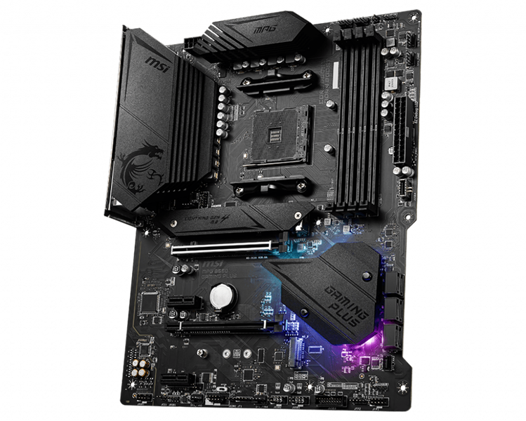 Материнская плата MSI MPG B550 GAMING PLUS Soc-AM4 AMD B550 4xDDR4 ATX AC`97 8ch(7.1) GbLAN RAID+HDM