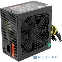 Exegate EX221638RUS Блок питания 500W ATX-500NPXE(+PFC), black, 12cm fan, 24+4pin, 6pin PCI-E, 3*SAT