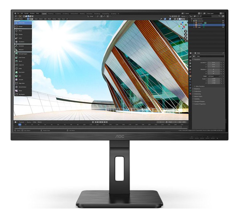 Монитор AOC 27" Professional 27P2Q черный IPS LED 16:9 DVI HDMI M/M матовая HAS Piv 250cd 178гр/178г