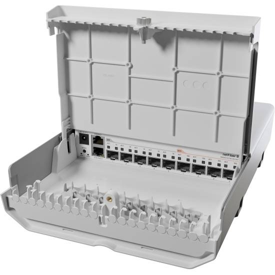 Коммутатор MikroTik NETFIBER 9 CRS310-1G-5S-4S+OUT (L3) 1x1Гбит/с 5SFP 4SFP+ 57W управляемый