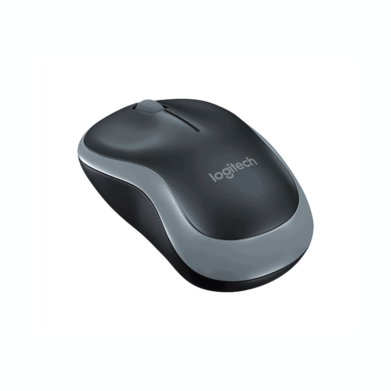 Мышь Logitech M185 черный/серый оптическая 1000dpi беспров. USB для ноутбука 2but (910-002252)