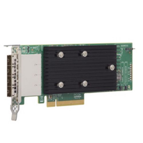 HBA-адаптер Broadcom LSI SAS 9305-16E SGL (05-25704-00) PCIe 3.0 x8 LP, SAS/SATA 12G HBA, 16port(4*e