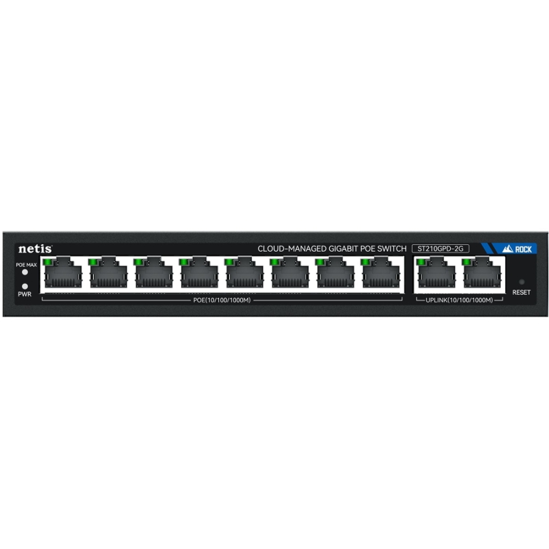 Коммутатор Netis ST210GPD-2G (L2) 10x1Гбит/с 8PoE 117W настраиваемый