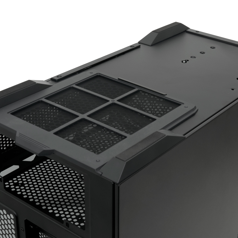 Корпус HSPD F711, Panoramic Full Tower, Black, TG, 0.7 SPCC, no fans ATX, mATX, mITX 190/420/280mm 2
