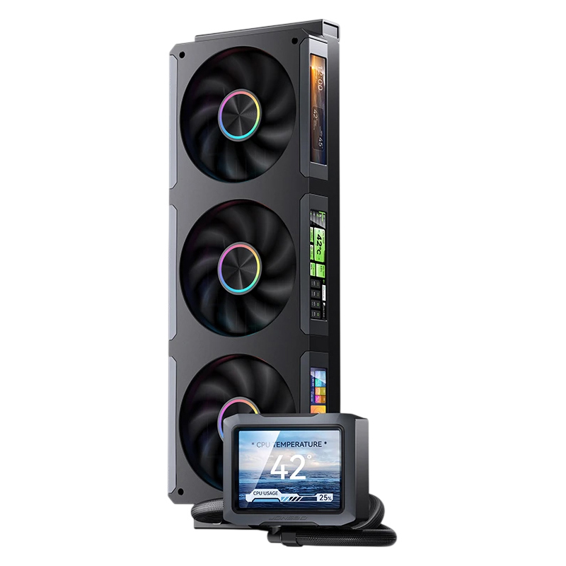 Система жидкостного охлаждения JONSBO TF3-360SCB Black (320W, 360mm, LED, Black, ARGB/ Fans: 3x120mm